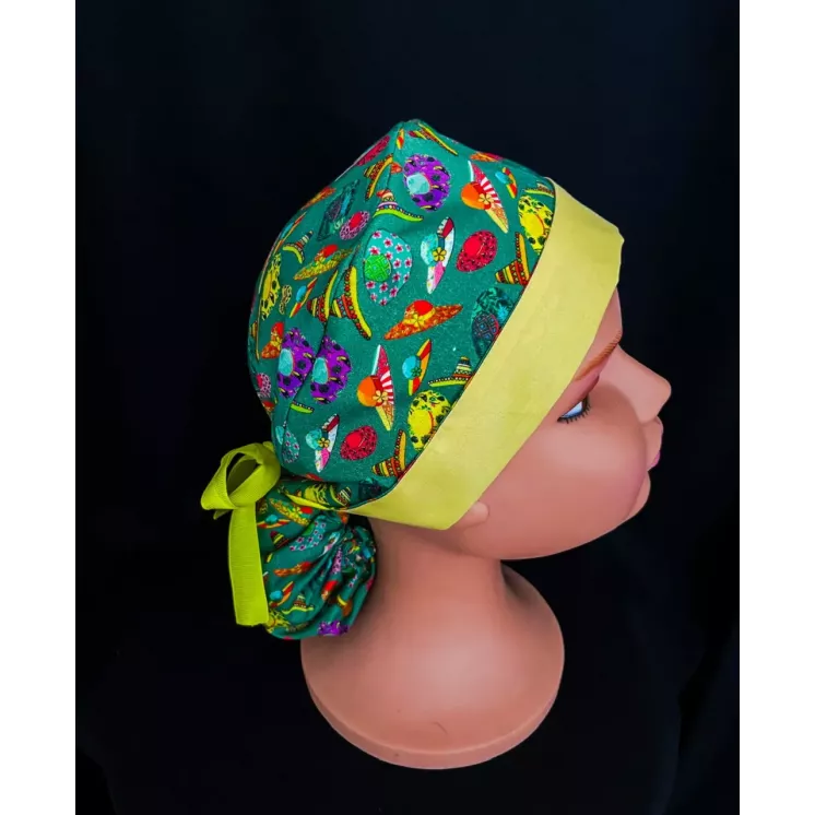 Calot médical spécial cheveux long Chapeaux colorés